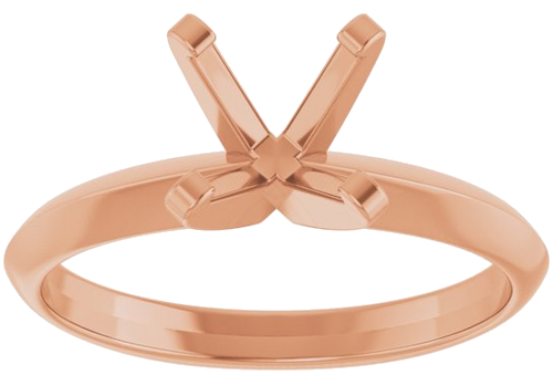 Sužadėtuvių Žiedas „Solitaire“ 585 Rožinis Aukso Round 7mm (3)