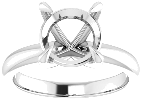 Sužadėtuvių Žiedas „Solitaire“ 585 Baltojo Aukso Round 9.4mm (3)