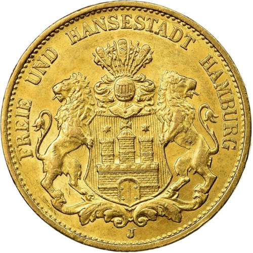 20 Mark Hamburg (1875-1913) gold coin German Empire (1)