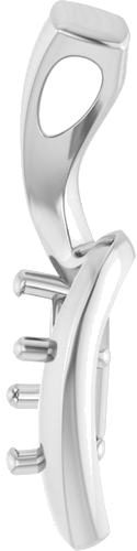 Pakabukas „Solitaire Freeform“ 14k white gold Square 5mm (3)