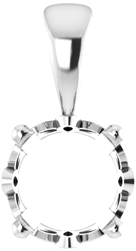 14K White 6 mm Round Scroll Pendant Mounting (1)