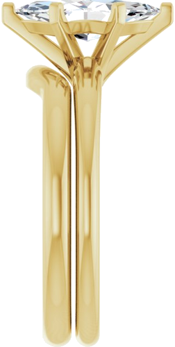 Sužadėtuvių Žiedas 14k yellow gold Marquise 11mm x 5.5mm (9)
