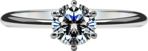 White gold engagement ring with diamond (1)