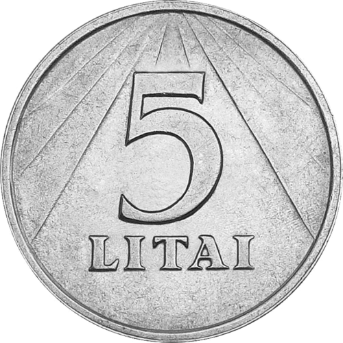 1991 Lithuania 5 litas coin (1)