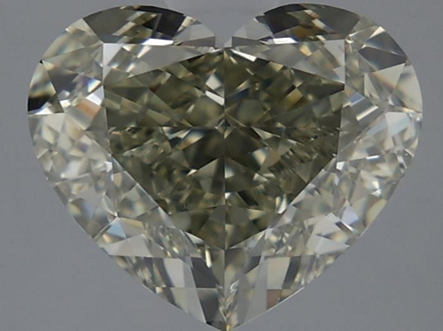 4.04 carat Fancy Gray Greenish Yellow-VS1 Natūralus Heart Deimantas (1)