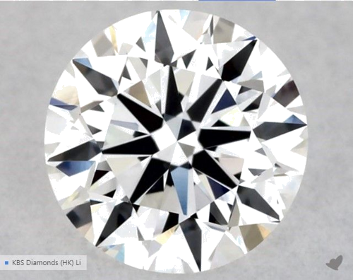 0.51 carat G-VVS2 Excellent cut Natūralus Round Deimantas (1)