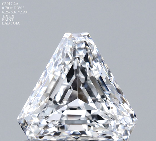 0.7 carat D-VS2 Natūralus Triangular Deimantas (1)
