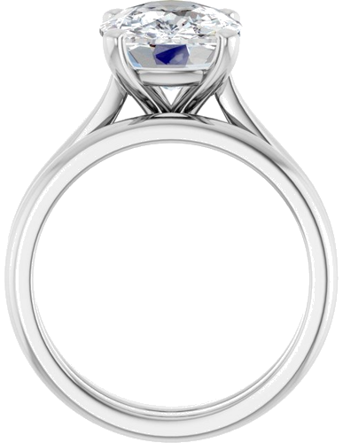 Sužadėtuvių Žiedas 14k white gold Elongated Cushion 11mm x 9mm (7)