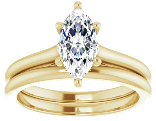 14K Yellow 10x5 mm Marquise Solitaire Engagement Ring Mounting (8)