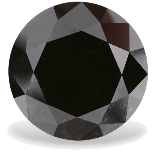 6.01 carat Fancy Black-VVS2 Excellent cut Natūralus Round Deimantas (1)