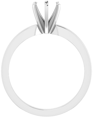 14K White 5.8 mm Round Solitaire Engagement Ring Mounting (2)