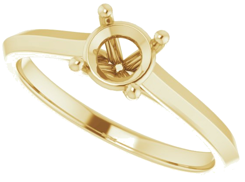 Sužadėtuvių Žiedas „Claw-Prong“ 14k yellow gold Round 5.5mm (5)