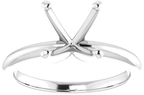 Sužadėtuvių Žiedas „Solitaire“ 585 Baltojo Aukso Cushion 8mm (3)