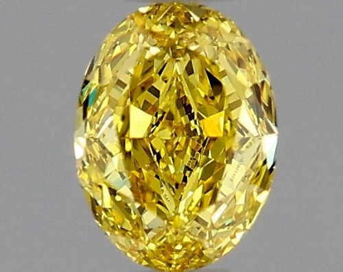 0.36 carat Fancy Vivid  Yellow-VS1 Natūralus Oval Deimantas (1)