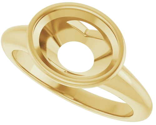 Sužadėtuvių Žiedas „Bezel-Set Solitaire“ 14k yellow gold Oval 10mm x 8mm (5)