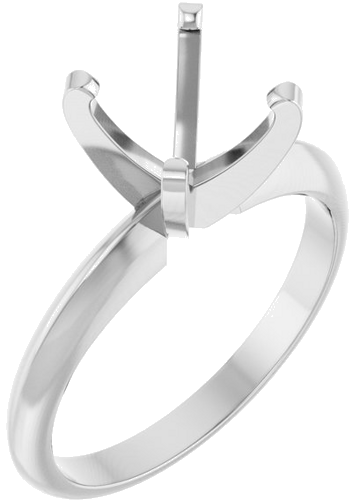 Sužadėtuvių Žiedas „Lightweight Solitaire“ 14k white gold Round 7.8mm x 8.6mm (1)