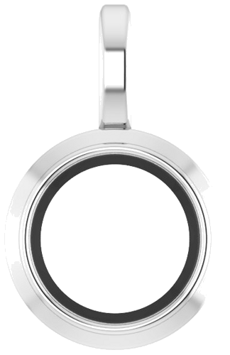 14K White 6 mm Round Bezel-Set Pendant Mounting (1)