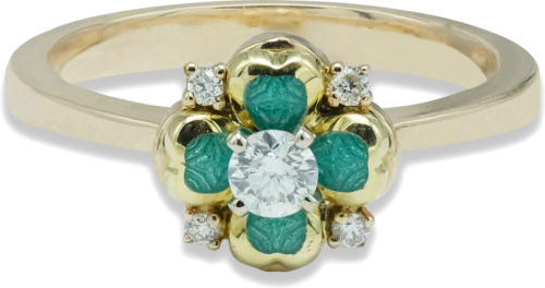 Gredzens ar četrzaru āboliņu ROYAL CLOVER (4)