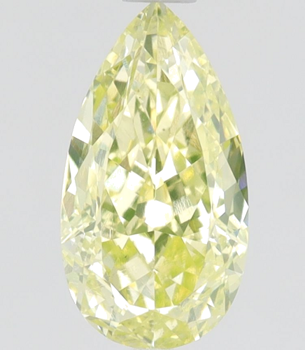1.0 carat Fancy Greenish Yellow-VS2 Natūralus Pear Deimantas (1)
