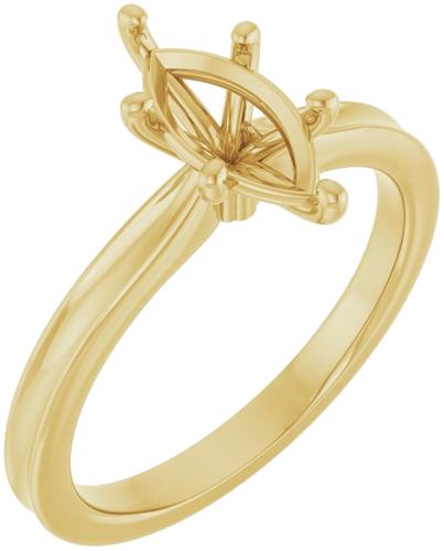 Sužadėtuvių Žiedas 14k yellow gold Marquise 10mm x 5mm (1)