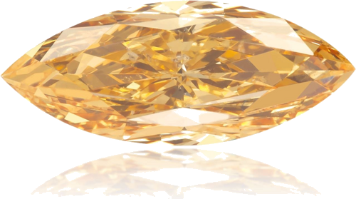 0.6 carat Fancy Intense Orange-SI2 Natūralus Marquise Deimantas (1)