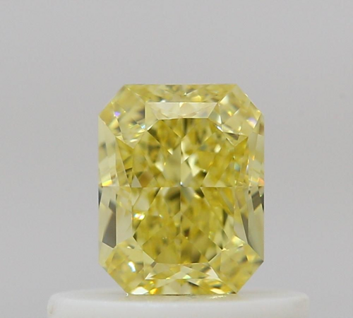 0.5 carat Fancy Intense Yellow-VVS1 Natūralus Radiant Deimantas (1)