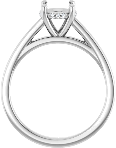 Sužadėtuvių Žiedas „Hidden Halo-Style“ 14k white gold Round 6.5mm (2)