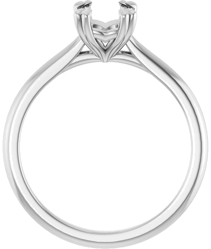 Sužadėtuvių Žiedas „Double Claw-Prong“ 14k white gold Emerald 7mm x 5mm (2)