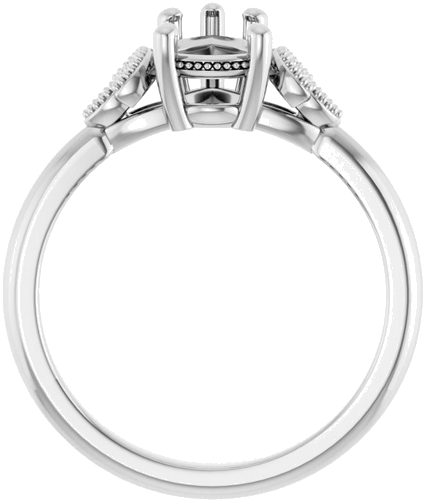 Sužadėtuvių Žiedas „Solitaire“ 14k white gold Pear 8mm x 6mm (2)
