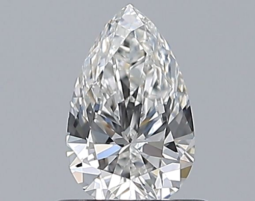 0.56 carat F-VVS2 Natūralus Pear Deimantas (1)