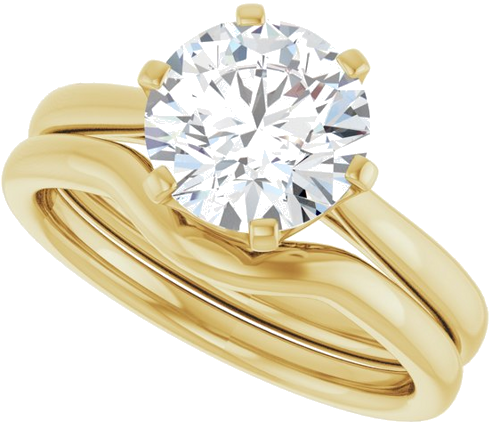 Sužadėtuvių Žiedas „Solitaire“ 14k yellow gold Round 8.2mm (10)
