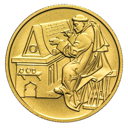 50 Eurų Šv. Benediktas ir Šv. Scholastika 2002 Austrija Auksinė moneta (2)