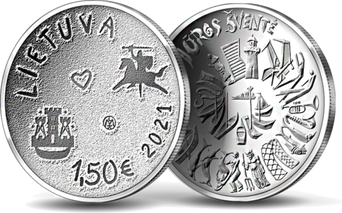 2021 Литва Празник на морето - монета от 1,5 евро (3)