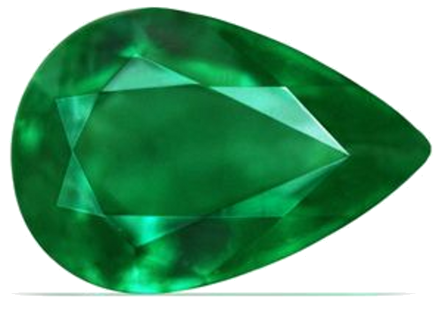 0.59 carat GREEN Pear Smaragdas (1)