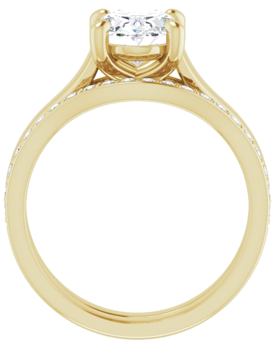 Sužadėtuvių Žiedas „Solitaire“ 585 Geltonojo Aukso Oval 9mm x 7mm (7)