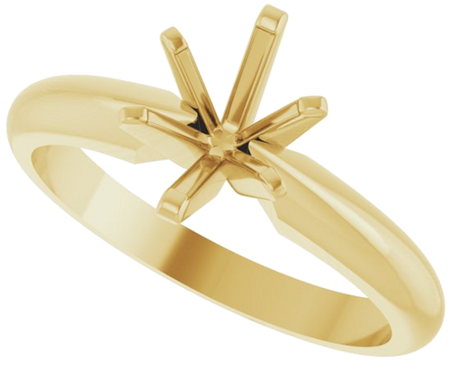 Sužadėtuvių Žiedas „Solitaire“ 14k yellow gold Oval 7.5mm x 5.5mm (5)