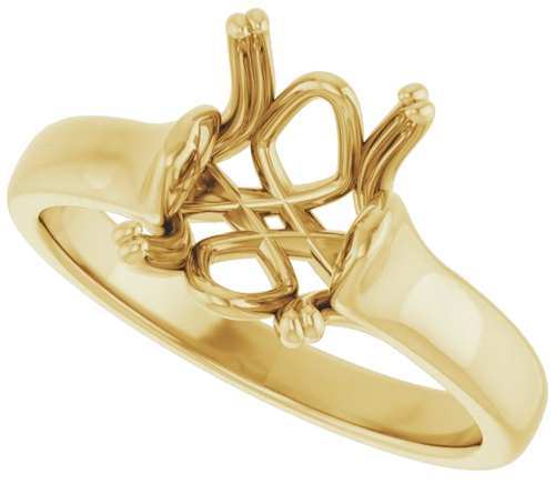 Sužadėtuvių Žiedas „Solitaire“ 14k yellow gold Emerald 9mm x 7mm (5)