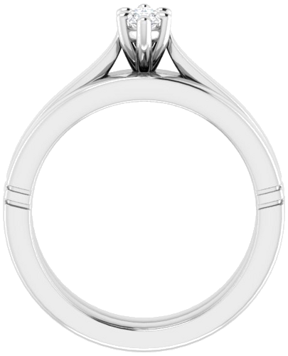 Sužadėtuvių Žiedas „Solitaire“ 585 Baltojo Aukso Marquise 7mm x 3.5mm (7)