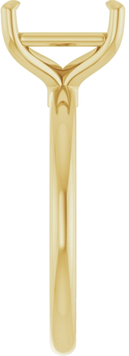 14K Yellow 9x7 mm Emerald Solitaire Engagement Ring Mounting (4)