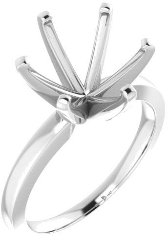 Sužadėtuvių Žiedas „Solitaire“ 14k white gold Round 11mm (1)