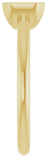 14K Yellow 7x5 mm Emerald Solitaire Engagement Ring Mounting (2)