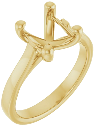 Sužadėtuvių Žiedas 14k yellow gold Oval 10mm x 8mm (1)