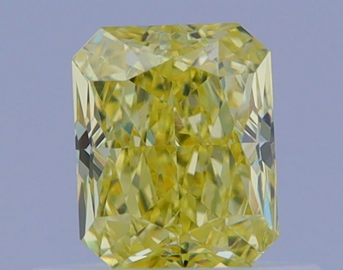 0.56 carat Fancy Intense Yellow-VS2 Natūralus Radiant Deimantas (1)