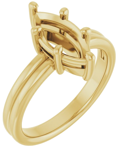 Sužadėtuvių Žiedas „Solitaire“ 14k yellow gold Marquise 12mm x 6mm (1)