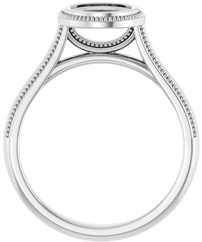 Sužadėtuvių Žiedas „Bezel-Set Solitaire“ 18k white gold Round 6.5mm (2)