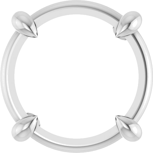 Pakabukas „Solitaire Slide“ 14k white gold Round 9.5mm (1)