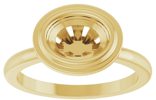 Sužadėtuvių Žiedas „Bezel-Set Solitaire“ 14k yellow gold Oval 8mm x 6mm (3)
