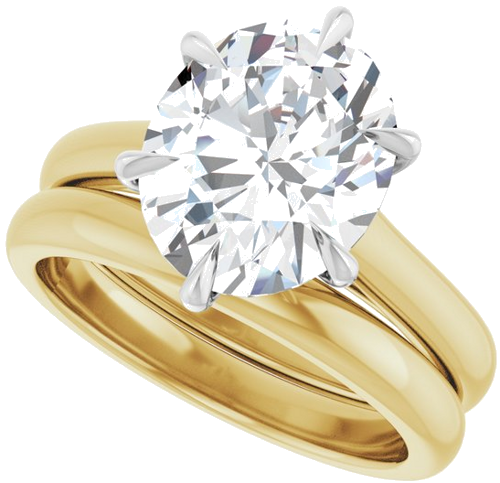 Sužadėtuvių Žiedas „Claw-Prong“ 14k yellow/white gold Oval 11mm x 9mm (10)