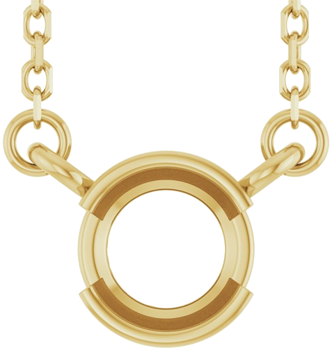 Pakabukas „Half-Bezel Solitaire“ 14k yellow gold Round 5mm (1)