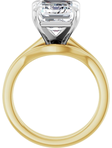 Sužadėtuvių Žiedas „Claw-Prong“ 14k yellow/white gold Emerald 11mm x 9mm (7)